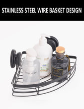 Load image into Gallery viewer, 2 Pack Round Corner Shower Caddy Shelf Basket Rack with Premium Vacuum Suction Cup No-Drilling for Bathroom and Kitchen