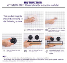 Load image into Gallery viewer, 2 Pack Round Corner Shower Caddy Shelf Basket Rack with Premium Vacuum Suction Cup No-Drilling for Bathroom and Kitchen