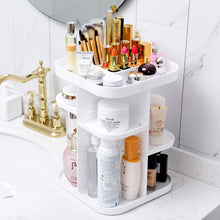 Load image into Gallery viewer, 360 Rotating Large Capacity Makeup Organizer for Bedroom and Bathroom (White)