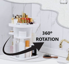 Load image into Gallery viewer, 360 Rotating Large Capacity Makeup Organizer for Bedroom and Bathroom (White)