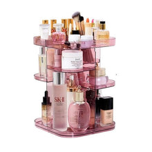Load image into Gallery viewer, 360 Rotating Large Capacity Makeup Organizer for Bedroom and Bathroom (Pink)