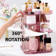 Load image into Gallery viewer, 360 Rotating Large Capacity Makeup Organizer for Bedroom and Bathroom (Pink)