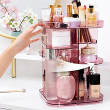 Load image into Gallery viewer, 360 Rotating Large Capacity Makeup Organizer for Bedroom and Bathroom (Pink)