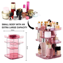 Load image into Gallery viewer, 360 Rotating Large Capacity Makeup Organizer for Bedroom and Bathroom (Pink)