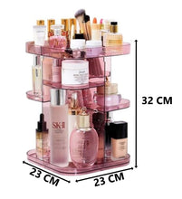 Load image into Gallery viewer, 360 Rotating Large Capacity Makeup Organizer for Bedroom and Bathroom (Pink)