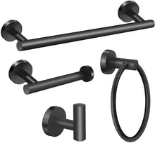 Load image into Gallery viewer, 4 Piece Stainless Steel-Towel Rack Set Wall Mount with Brushed Finish for Bathroom