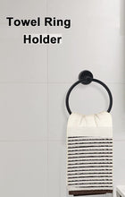 Load image into Gallery viewer, 4 Piece Stainless Steel-Towel Rack Set Wall Mount with Brushed Finish for Bathroom