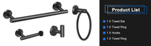Load image into Gallery viewer, 4 Piece Stainless Steel-Towel Rack Set Wall Mount with Brushed Finish for Bathroom