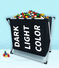 Load image into Gallery viewer, 3 in 1 Large 135L Laundry Clothes Hamper Basket with Waterproof bags and Aluminum Frame (Black)