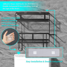 Load image into Gallery viewer, 2 Tier Freestanding Bathroom Storage Organizer with Adhesive Base and Hooks for Bathroom