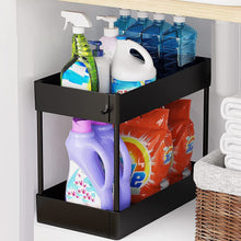 Load image into Gallery viewer, 2 Tier Multi-Purpose Under Sink Organizer Shelf Storage Rack for Bathroom and Kitchen