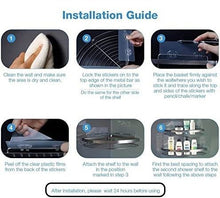 Load image into Gallery viewer, 2 Pack Wall Mounted Adhesive Stainless Steel with Hooks Bathroom Shelf Storage Organizer