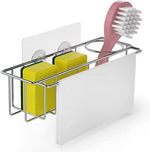 Load image into Gallery viewer, 3-in-1 Adhesive Stainless Steel Sink Caddy Organizer Storage for Kitchen Rustproof