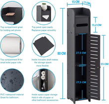 Load image into Gallery viewer, Toilet Paper Roll Holder for Bathroom (Black, 80 cm)