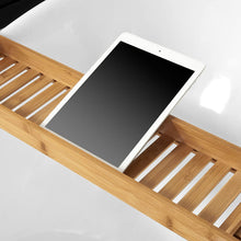 Load image into Gallery viewer, Bamboo Bath Caddy, Tray,Organiser Natural