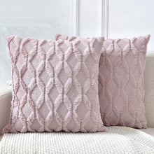 Load image into Gallery viewer, 2 Pack Decorative Boho Throw Pillow Covers 45 x 45 cm (Pink)