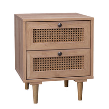 Load image into Gallery viewer, Natura Rattan Bedside Table With 2 Drawers