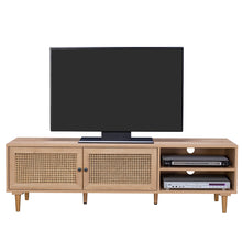 Load image into Gallery viewer, Natura Rattan TV Stand Entertainment Unit With 2 Doors & Shelves