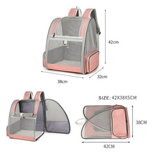Load image into Gallery viewer, Pet Carrier Bag Cat Dog Breathable Double Shoulder Backpack Travel Outdoor Pink