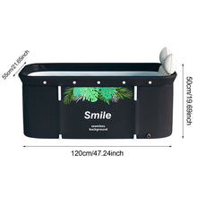 Load image into Gallery viewer, 120CM Large Bath Sauna Adult Folding Bathtub Barrel SPA Household Tub Family
