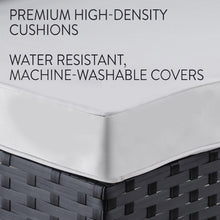 Load image into Gallery viewer, London Rattan Ottoman Outdoor Wicker Furniture Sofa Garden Lounge Foot Stool