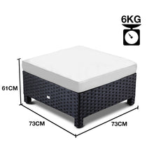 Load image into Gallery viewer, London Rattan Ottoman Outdoor Wicker Furniture Sofa Garden Lounge Foot Stool