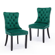 Load image into Gallery viewer, 4x Velvet Dining Chairs- Green