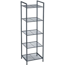 Load image into Gallery viewer, SONGMICS Bathroom Shelf 5-Tier Storage Rack with Adjustable Shelf Black BSC35BK