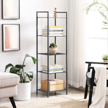 Load image into Gallery viewer, SONGMICS Bathroom Shelf 5-Tier Storage Rack with Adjustable Shelf Black BSC35BK