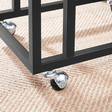 Load image into Gallery viewer, VASAGLE End Table Side Table Coffee Table with Steel Frame and Castors Rustic Brown and Black LNT50X