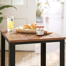 Load image into Gallery viewer, VASAGLE Coffee Table with Mesh Shelf Rustic Brown and Black LET41X