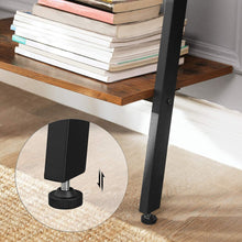 Load image into Gallery viewer, VASAGLE Ladder Shelf 4-Tier Rustic Brown and Black LLS43BX