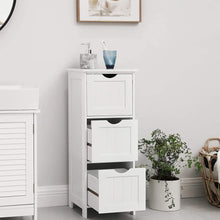 Load image into Gallery viewer, VASAGLE Floor Cabinet with 3 Drawers White BBC50WT