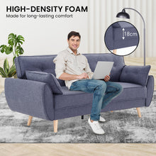 Load image into Gallery viewer, Sarantino 3 Seater Modular Linen Fabric Sofa Bed Couch Futon Suite - Dark Grey
