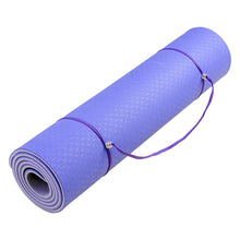 Load image into Gallery viewer, Powertrain Eco-friendly Dual Layer 8mm Yoga Mat | Light Purple | Non-slip Surface And Carry Strap For Ultimate Comfort And Portability