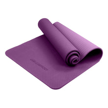 Load image into Gallery viewer, Powertrain Eco-friendly Dual Layer 6mm Yoga Mat | Royal Purple | Non-slip Surface And Carry Strap For Ultimate Comfort And Portability