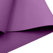 Load image into Gallery viewer, Powertrain Eco-friendly Dual Layer 6mm Yoga Mat | Royal Purple | Non-slip Surface And Carry Strap For Ultimate Comfort And Portability