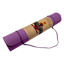 Load image into Gallery viewer, Powertrain Eco-friendly Dual Layer 6mm Yoga Mat | Royal Purple | Non-slip Surface And Carry Strap For Ultimate Comfort And Portability
