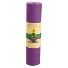 Load image into Gallery viewer, Powertrain Eco-friendly Dual Layer 6mm Yoga Mat | Royal Purple | Non-slip Surface And Carry Strap For Ultimate Comfort And Portability