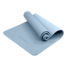 Load image into Gallery viewer, Powertrain Eco-friendly Dual Layer 6mm Yoga Mat | Sky Blue | Non-slip Surface And Carry Strap For Ultimate Comfort And Portability