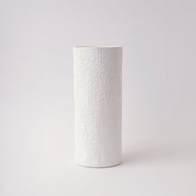 Load image into Gallery viewer, Tree Stripes Cylinder Vase Diwali - White