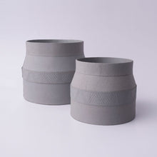 Load image into Gallery viewer, Tree Stripes Matki Pot Kilima - Light Grey (Medium)