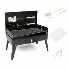 Load image into Gallery viewer, Folding Picnic Camping Charcoal BBQ Grill Adjustable Height Portable Garden Barbecue Grill Broiler Outdoor Cooking Tool