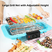 Load image into Gallery viewer, Portable Electric BBQ Grill Teppanyaki Smokeless Barbeque Pan Hot Plate Table Black