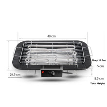 Load image into Gallery viewer, Portable Electric BBQ Grill Teppanyaki Smokeless Barbeque Pan Hot Plate Table Black
