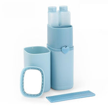 Load image into Gallery viewer, Portable Toothbrush Holder Tooth Mug Toothpaste Cup Bath Travel Box Accessories Set Blue