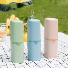 Load image into Gallery viewer, Portable Toothbrush Holder Tooth Mug Toothpaste Cup Bath Travel Box Accessories Set Pink