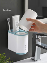 Load image into Gallery viewer, Ecoco Toothbrush Holder Multifunctional Wall-Mounted Magnetic Bathroom Pink