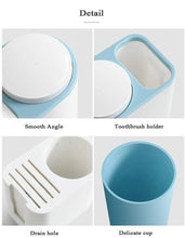 Load image into Gallery viewer, Ecoco Toothbrush Holder Multifunctional Wall-Mounted Magnetic Bathroom Pink