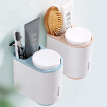 Load image into Gallery viewer, Ecoco Toothbrush Holder Multifunctional Wall-Mounted Magnetic Bathroom Pink